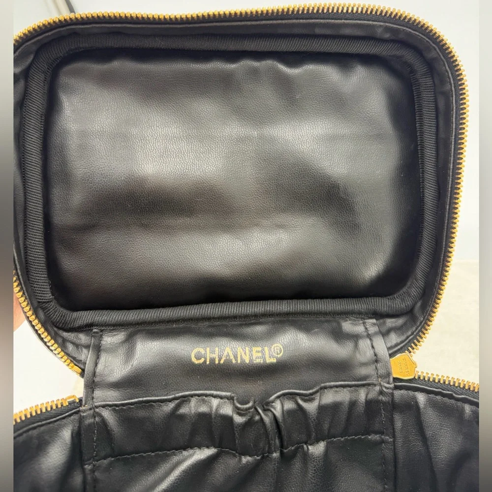 CHANEL Black Quilted Vanity Case w/Dust Bag, Authentication Card, and COA - Picture 7 of 15